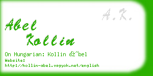abel kollin business card